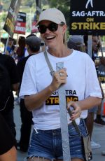 JERI RYAN Showing Her Support at SAG-AFTRA Strike at Universal in Los Angeles 08/04/2023