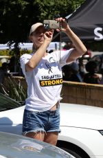 JERI RYAN Showing Her Support at SAG-AFTRA Strike at Universal in Los Angeles 08/04/2023