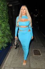 JESS HARDING Arrives at Bagatelle Mayfair in London 08/13/2023