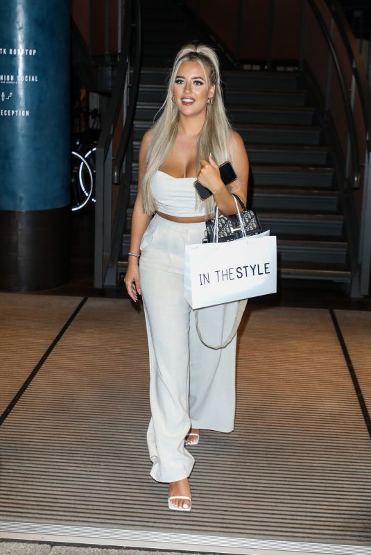 JESS HARDING Arrives at In The Style x Perrie Sian Launch Party at STK Stratford in London 08/16/2023