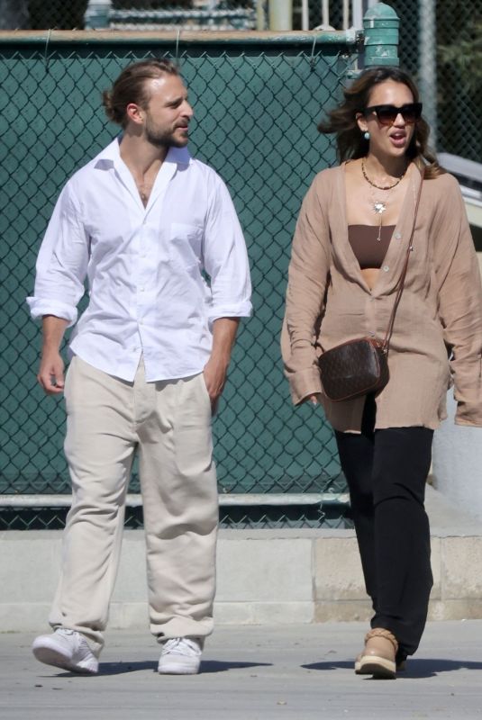 JESSICA ALBA and Brandon Green Out in Los Angeles 08/25/2023