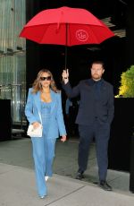 JESSICA ALBA Leaves Baccarat Hotel in New York 08/17/2023
