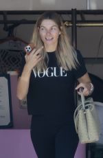 JESSICA HART leaves a Dry Cleaner in Los Feliz 08/14/2023