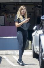 JESSICA HART leaves a Dry Cleaner in Los Feliz 08/14/2023