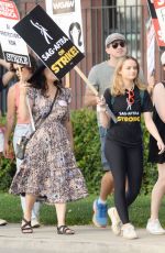 JOEY KING at WGA Strike at Disney Studio in Burbank 08/04/2023