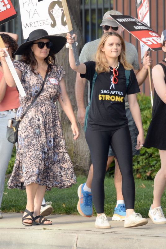 JOEY KING at WGA Strike at Disney Studio in Burbank 08/04/2023