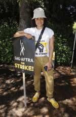 JUDY REYES at SAG-AFTRA and WGA Strike at Warner Brothers Studios in Burbank 08/18/2023