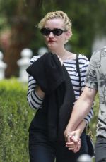 JULIA GARNER and Charlie Tahan on a Lunch Date in West Hollywood 08/09/2023