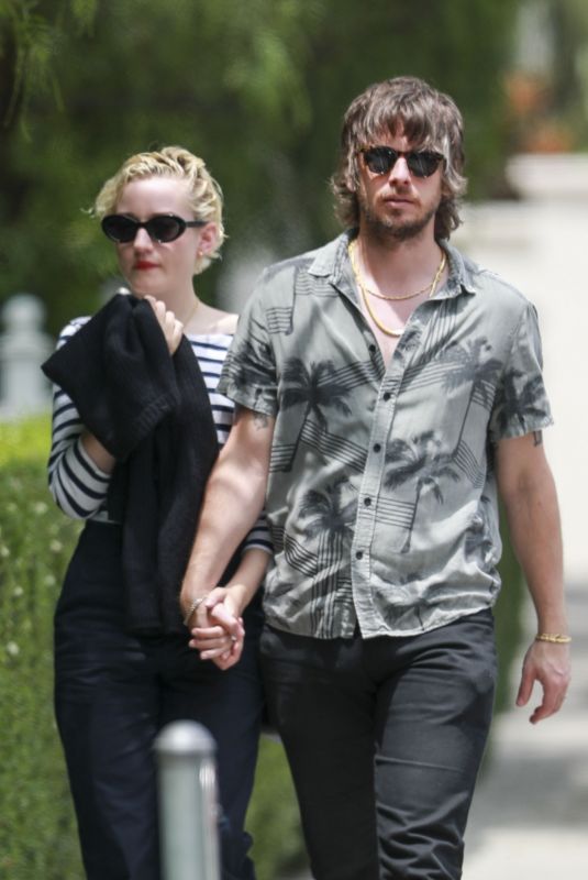 JULIA GARNER and Charlie Tahan on a Lunch Date in West Hollywood 08/09/2023