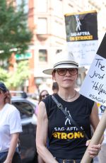 JULIANNA MARGUILES at WGA and SAG-AFTRA Picket Line in New York 08/09/2023