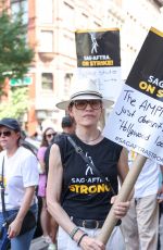 JULIANNA MARGUILES at WGA and SAG-AFTRA Picket Line in New York 08/09/2023