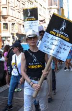 JULIANNA MARGUILES at WGA and SAG-AFTRA Picket Line in New York 08/09/2023