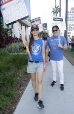 JUSTINE BATEMAN t SAG-Aftra and WGA Picket Line at Netflix Offices in Los Angeles 08/14/2023