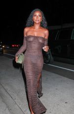 JUSTINE SKYE Arrives at Giorgio Baldi in Santa Monica 08/15/2023