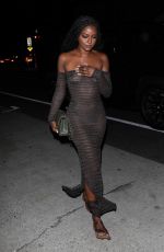 JUSTINE SKYE Arrives at Giorgio Baldi in Santa Monica 08/15/2023