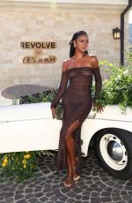 JUSTINE SKYE at Revolve x Yevrah Awim Launch Party in Hollywood 08/15/203