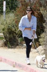 KAIA GERBER Out with Her Dog in Los Angeles 08/16/2023