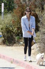 KAIA GERBER Out with Her Dog in Los Angeles 08/16/2023