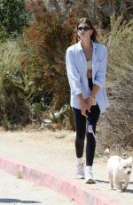 KAIA GERBER Out with Her Dog in Los Angeles 08/16/2023