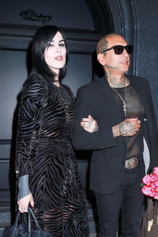 KAT VON D and Rafael Reyes on a Date Night in West Hollywood 08/02/2023