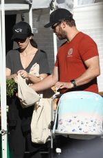 KATHERINE SCHWARZENEGGER and Chris Pratt Out with Their Baby in Los Angeles 08/27/2023