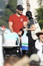 KATHERINE SCHWARZENEGGER and Chris Pratt Out with Their Baby in Los Angeles 08/27/2023