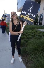 KATHRYN COCHRANE at SAG-Aftra and WGA Picket Line at Netflix Offices in Los Angeles 08/14/2023