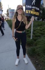 KATHRYN COCHRANE at SAG-Aftra and WGA Picket Line at Netflix Offices in Los Angeles 08/14/2023