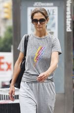 KATIE HOLMES Leaves a Gym in New York 08/10/2023