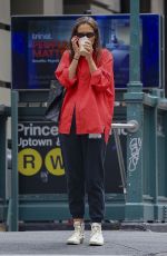 KATIE HOLMES Out and About in New York 08/14/2023
