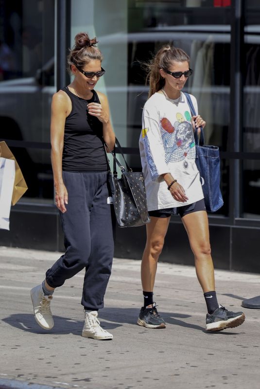 KATIE HOLMES Out with a Friend in New York 08/14/2023