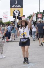KATIE LOWES at Sag Strike at Paramount Studios and Netflix in Hollywood 08/09/2023