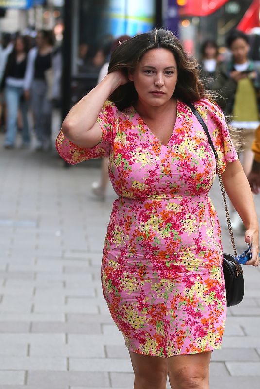 KELLY BROOK Arrives at Global Radio in London 08/07/2023