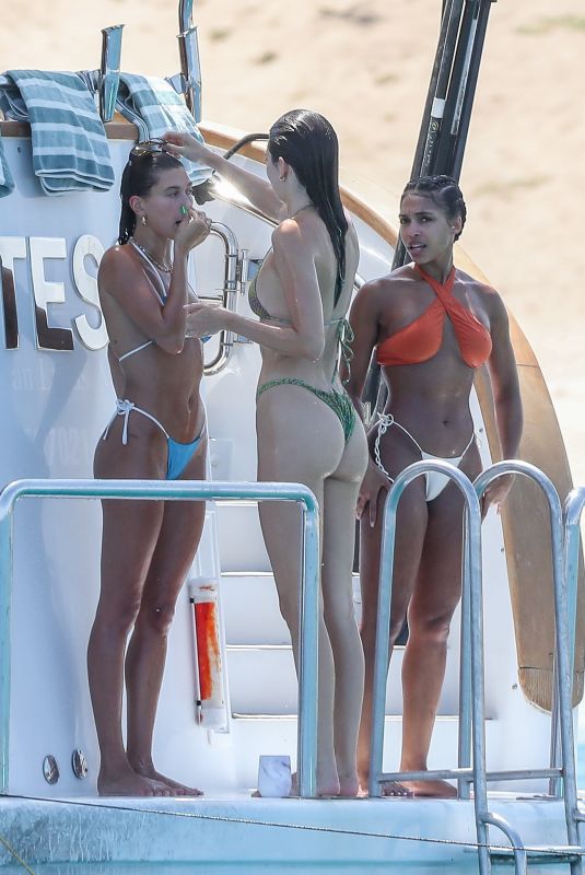 KENDALL JENNER, LORI HARVEY, JUSTINE SKYE and HAILEY BIEBER in Bikinis in Cabo San Lucas 08/25/2023 