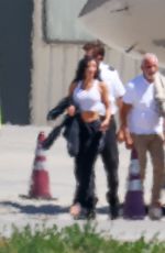 KIM KARDASHIAN Arrives in Los Angeles on Her Private Plane 08/19/2023