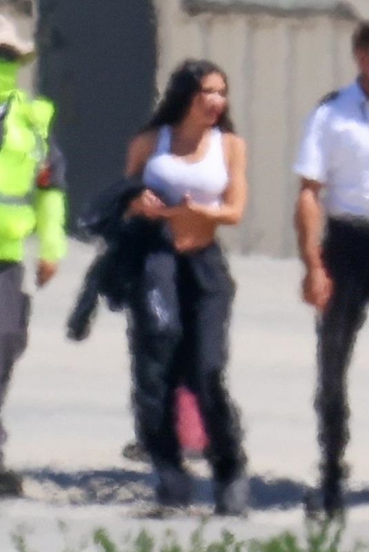 KIM KARDASHIAN Arrives in Los Angeles on Her Private Plane 08/19/2023