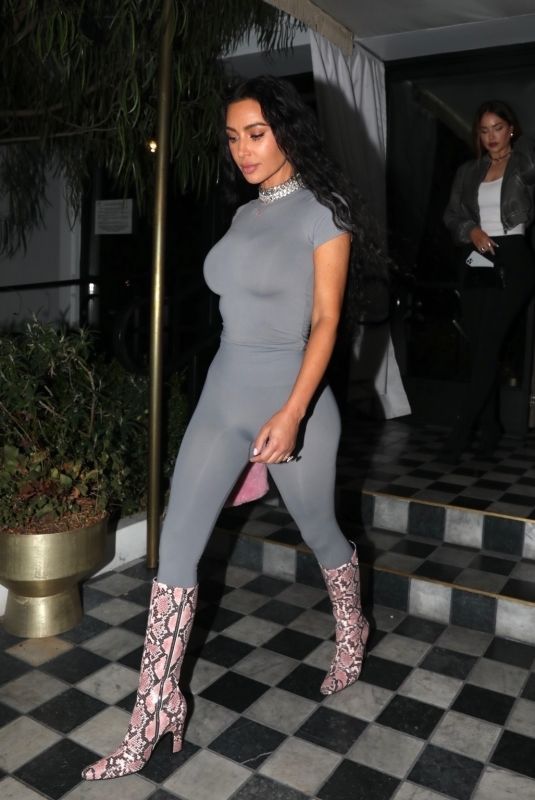 KIM KARDASHIAN Night Out in West Hollywood 08/14/2023