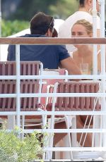 KIMBERLEY GARNER and Andreas Anthis on a Lunch Date in Saint-Tropez 07/31/2023