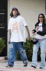 KOURTNEY KARDASHIAN and Travis Barker Out in Los Angeles 08/02/2023