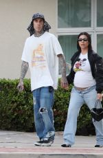 KOURTNEY KARDASHIAN and Travis Barker Out in Los Angeles 08/02/2023