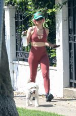 KRISTEN BELL Out for Power Walk with Her Dog in Los Feliz 08/13/2023