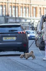 LADY VICTORIA HERVEY Out with Her Dog in Chelsea 08/07/2023