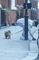 LADY VICTORIA HERVEY Out with Her Dog in Chelsea 08/07/2023