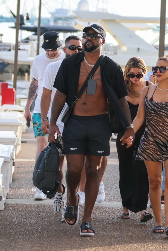 LARSA PIPPEN and Marcus Jordan Out with Friends at Miami Beach 08/06/2023