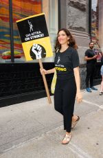 LAURA GOMEZ at SAG-AFTRA Strike in New York 08/04/2023