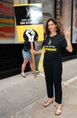 LAURA GOMEZ at SAG-AFTRA Strike in New York 08/04/2023