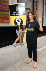 LAURA GOMEZ at SAG-AFTRA Strike in New York 08/04/2023