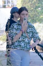 LAUREN PARSEKIAN Out with Her Baby in Los Angeles 08/18/2023