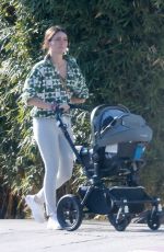 LAUREN PARSEKIAN Out with Her Baby in Los Angeles 08/18/2023