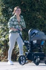 LAUREN PARSEKIAN Out with Her Baby in Los Angeles 08/18/2023